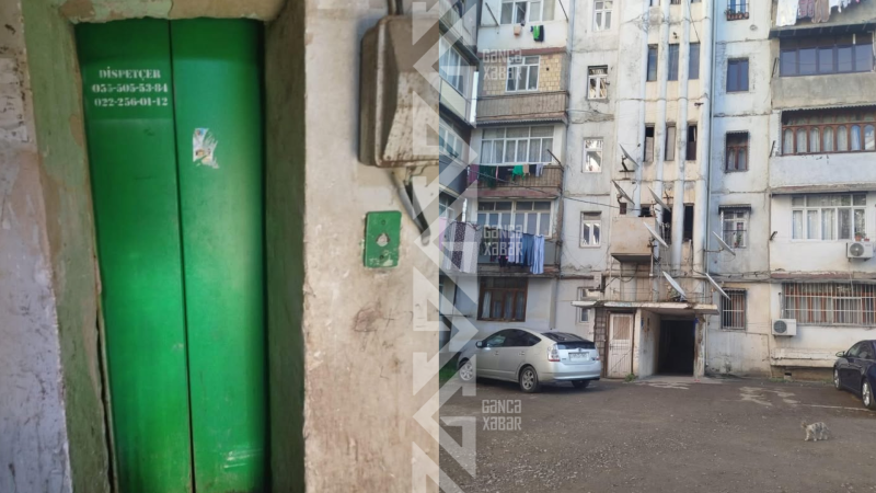 Gəncədə bina sakinləri 10 gündür liftsiz qalıblar