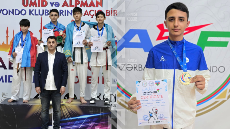 Gəncəli taekvondoçu qızıl medal qazandı