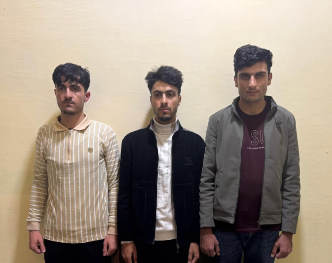 Şəmkirdə sərhədçilər 3 əcnəbini saxlayıblar