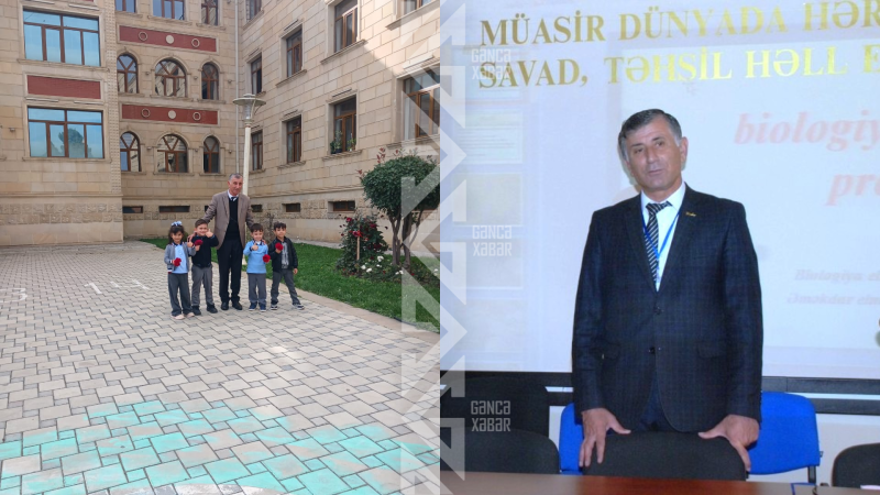 Gəncədə məktəb direktoru balaca şagirdlərin ürəyini qırmadı