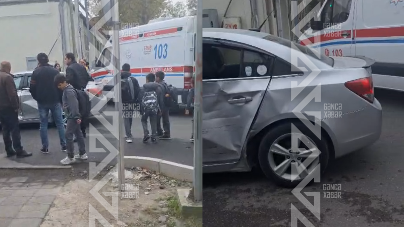Gəncədə təcili tibbi yardım avtomobilləri eyni yerdə iki qəza törətdi