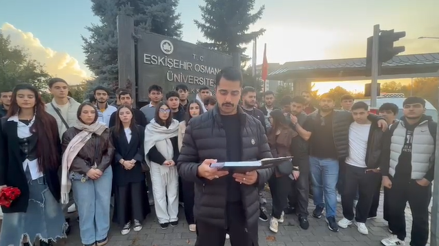 Gəncəli tələbənin həbsinə görə Türkiyədə etiraz aksiya keçirilib