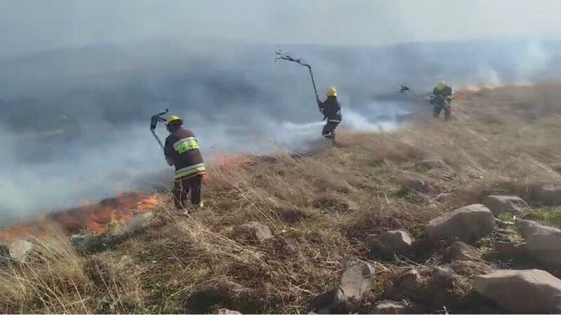 Gədəbəydə dağlıq ərazi yanır