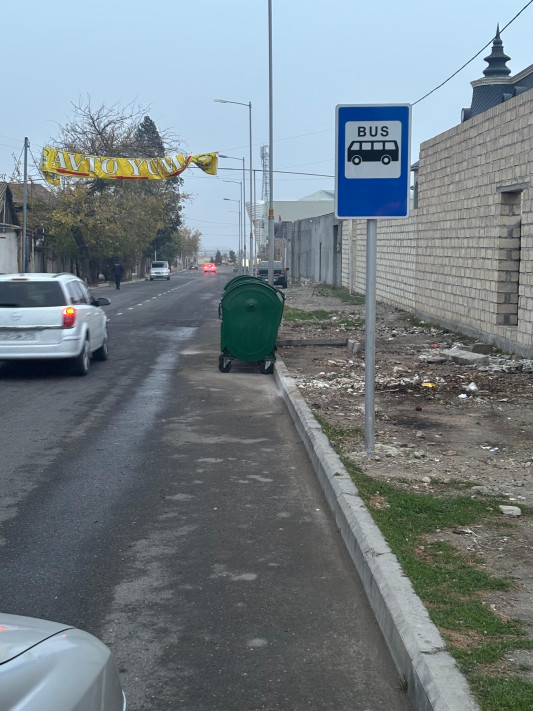 Gəncədə dayanacaqdakı antisanitariya aradan qaldırıldı