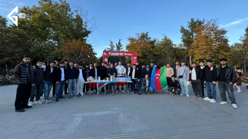 Gəncəli tələbə Türkiyədə şəhidlərimiz üçün ehsan verib