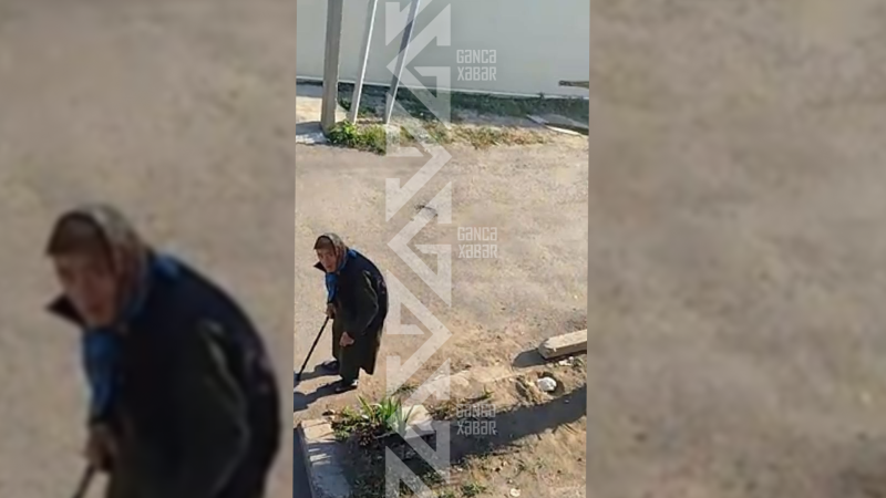 Gəncədə yaşlı qadın küçədə köməksiz vəziyyətdə qalıb