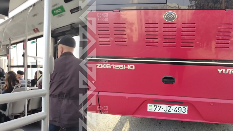 Gəncədə BakuBus sürücüsü sərnişini söyüb
