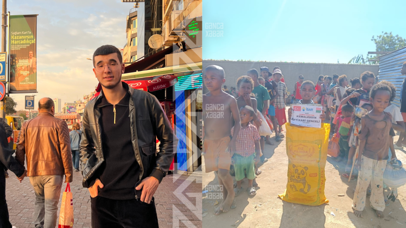 19 yaşlı GƏNCƏLİ Afrikadakı müsəlman uşaqlara çörək yollayıb