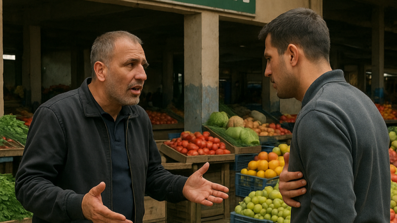 Gəncənin Dubay bazarında göyərtisatan ürəyindən bıçaqlandı