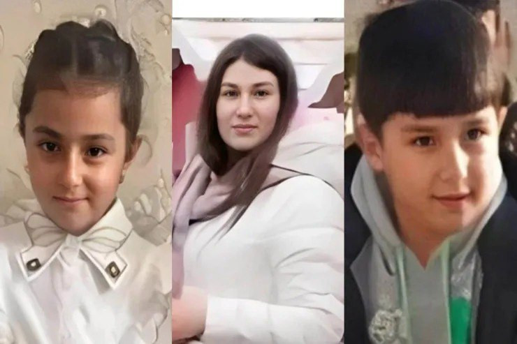 Yanğında həlak olan ana və övladları dəfn edildi