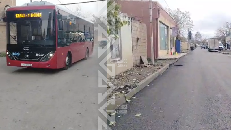 Gəncədə küçə ictimai fəalın müraciətindən sonra asfaltlanıb