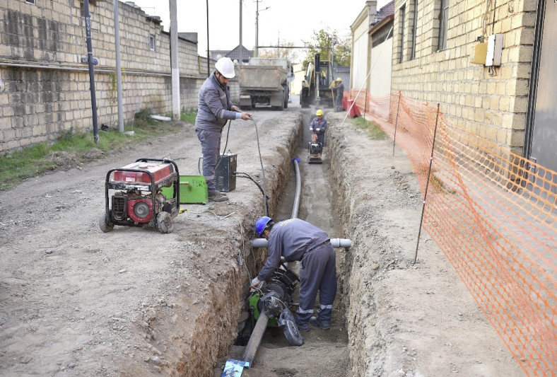 Gəncədə 428 kilometr içməli su xətti çəkilib