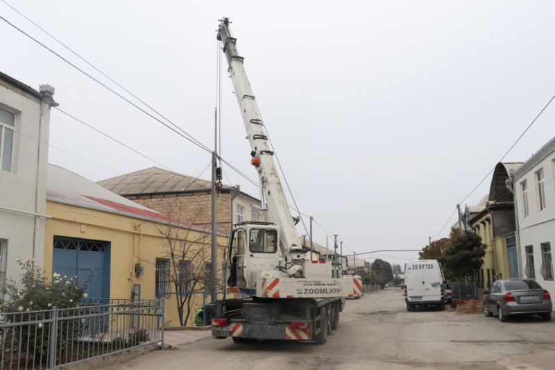 Gəncədə bu küçə müasir işıqlandırma sistemi ilə təmin olunub