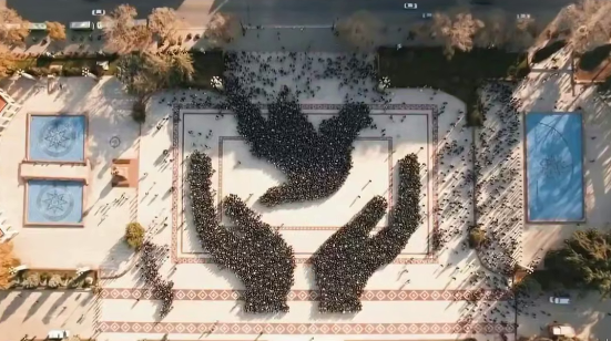 Gəncədə Dəmir yumruq və Sülh adlı flashmob təşkil edilib