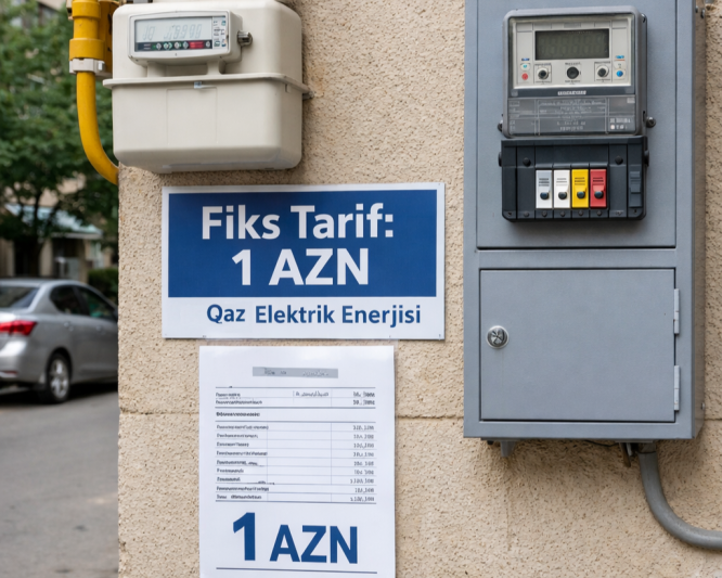 İstifadədən asılı olmayaraq qaz və işığa görə 1 manat ödəniləcək