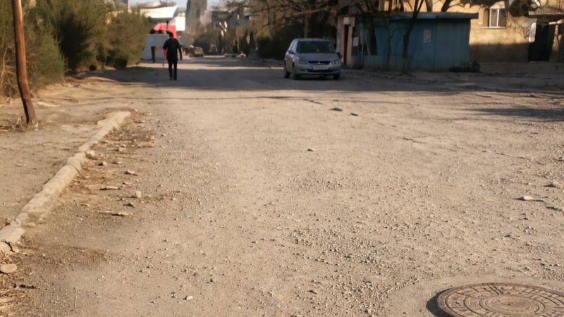 Gəncədə Hərbi şəhərcikdə yollar BƏRBAD HALDADIR