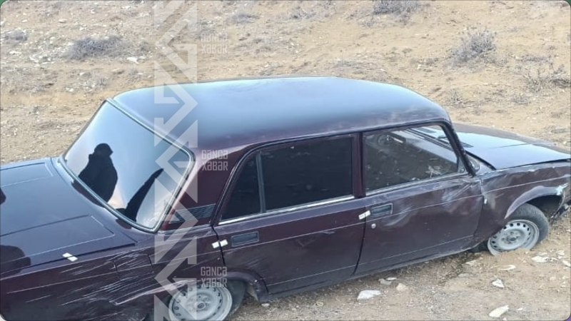 Goranboyda qəza olub, sürücü yaralanıb