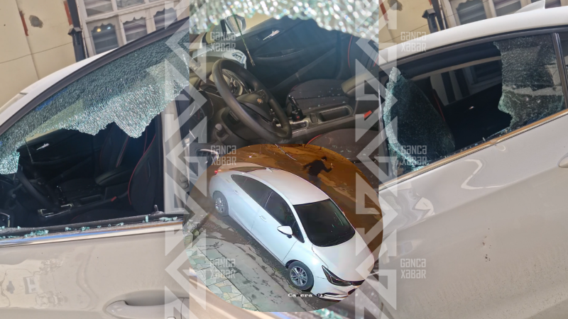 Gəncədə maşını daşlayan kişi ruhi-əsəb dispanserinə yerləşdirildi