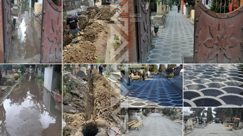 Gəncənin Köhnə Səbiskar qəbiristanlığı abadlaşdırılıb