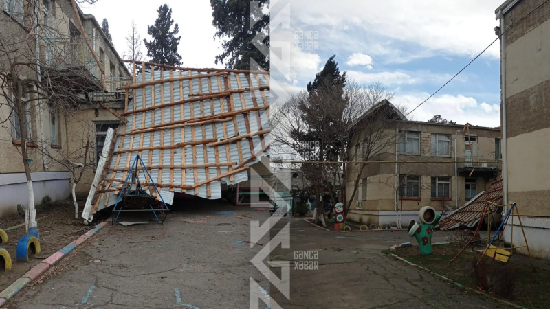 Gəncədə güclü külək genişmiqyaslı fəsadlar törədib