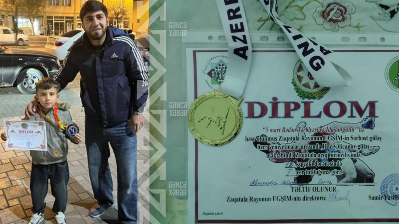 6 yaşlı GƏNCƏLİ PƏHLƏVAN yenə zirvədə