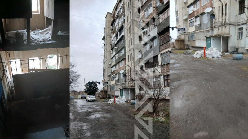 Gəncə sakinləri binalarının vəziyyəti ilə bağlı kömək istəyirlər