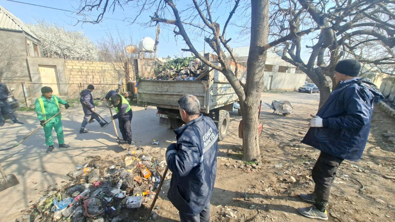 Sadıllı qəsəbəsində genişmiqyaslı təmizlik işləri baş tutub