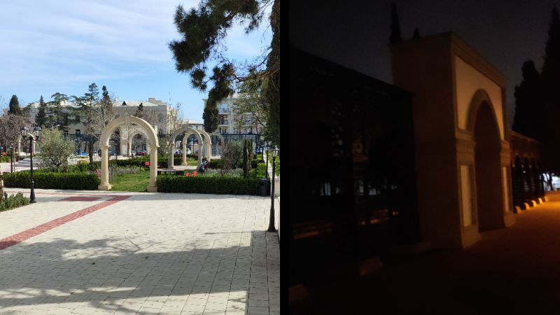 Gəncədə Nizami kinoteatrının qarşısı zülmət qaranlıq olur