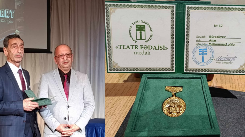Gəncəli teatrşünas MÜKAFATLANDIRILDI
