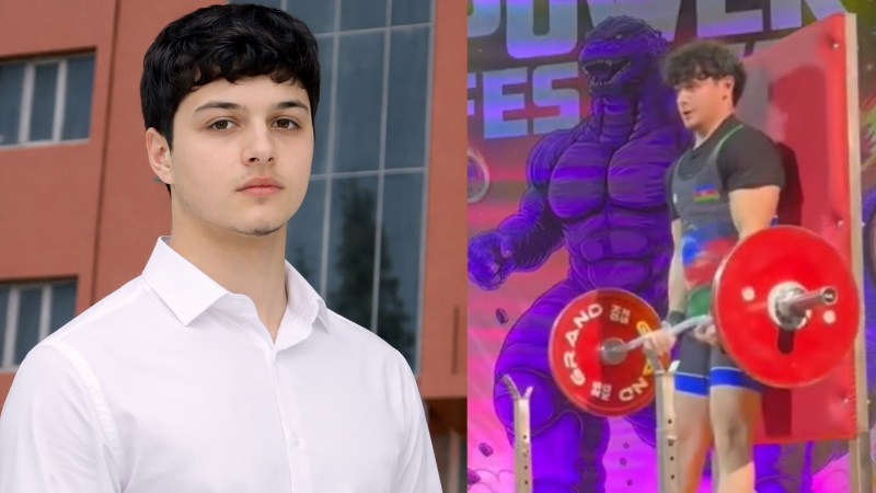 18 YAŞLI GƏNCƏLİ PƏHLƏVAN Avropada idman ustası oldu