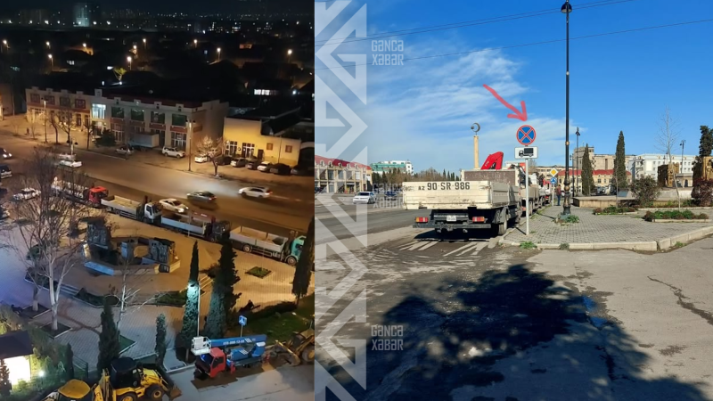 Dəyirman dairəsində park edilən yük maşınları qəzalara səbəb olur