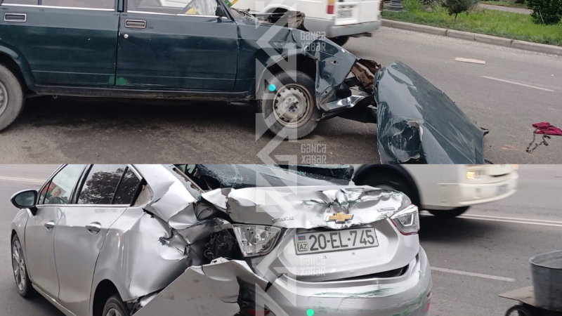 Gəncədə ağır qəza: 73 yaşlı sürücü həyatını itirdi