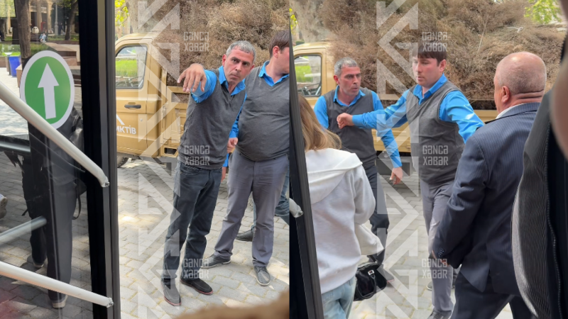 Gəncədə BakuBus sürücüsü ağsaqqalı söhbətə çağırdı - Gəl bura!
