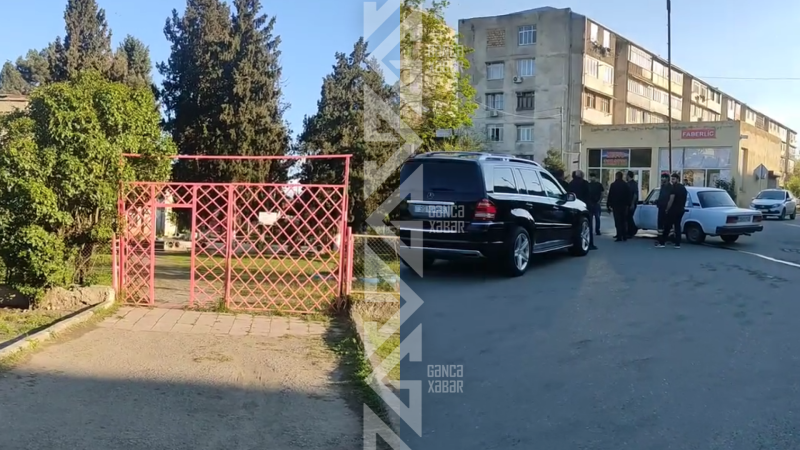 Gəncədə 15 saylı bağçanın qabağı QƏZA NÖQTƏSİNƏnə çevrilib