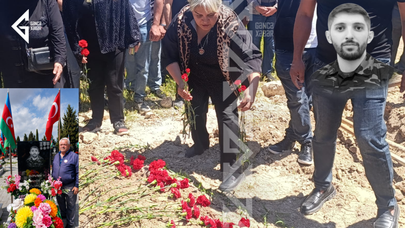 Gəncədə şəhid atası son mənzilə yola salındı