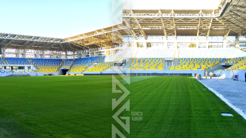 Gəncə şəhər stadionunun ot örtüyü növbəti mövsümə hazır olacaq