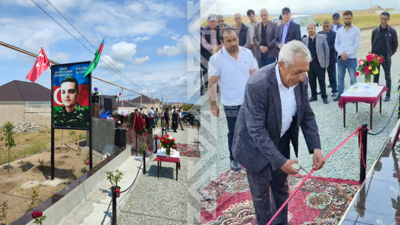 Gəncədə Tunar Əliyevin adına tikilən bulağın açılışı keçirilib