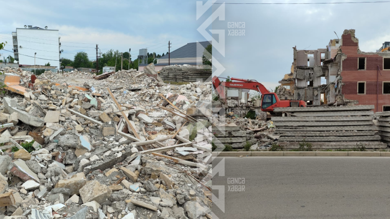 Qəzalı binalar SÖKÜLÜR: Sakinlərə YENİ KOMPLEKSDƏ evlər veriləcək