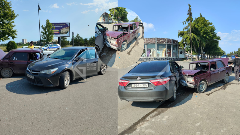Gəncədə VAZla Toyota toqquşub, xəsarət alan var