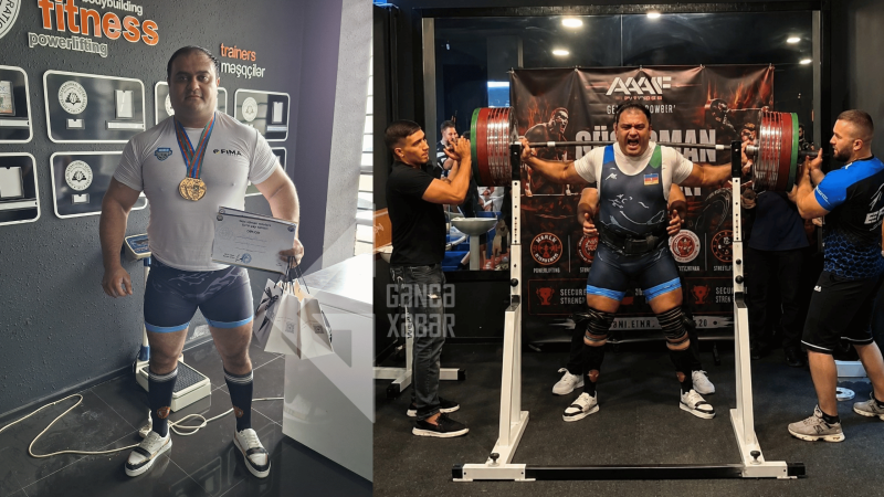 Gəncəli strongmen Azərbaycan rekordu rəsmləşdirdi