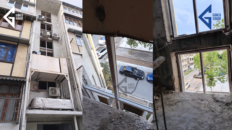 Gəncədə binanın azyaşlı sakinləri təhlükə altındadır