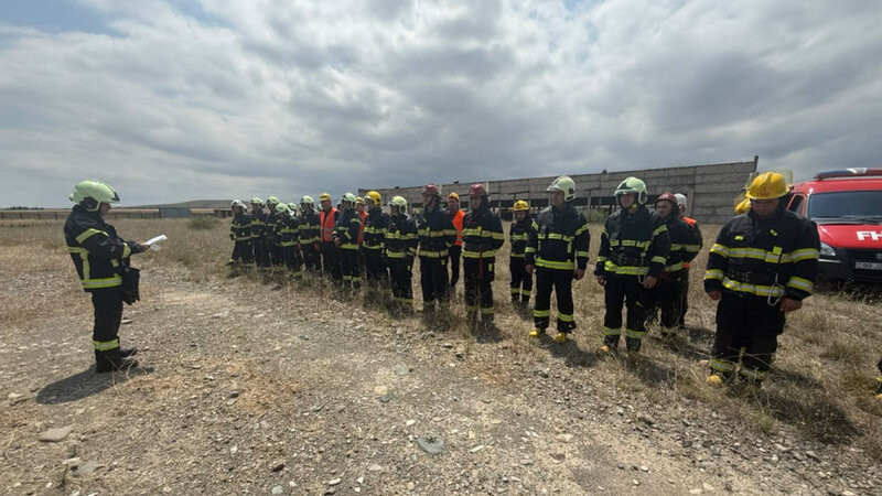 FHN Gəncədə yanğın-taktiki təlim keçirdi