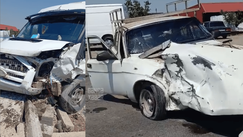 Ford Transitlə QAZ-3110 toqquşdu