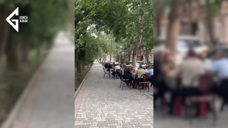 Çayxanalar Xan bağının səkisini də zəbt edib