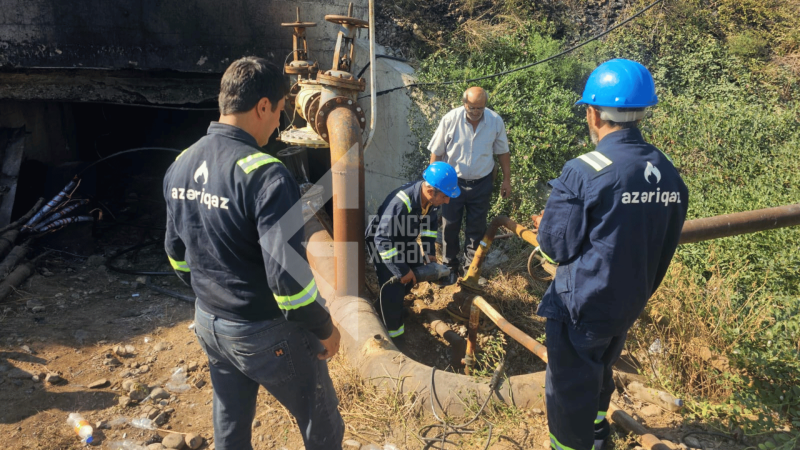 Gəncədə qazın bərpası üzrə təcili işlər görülür