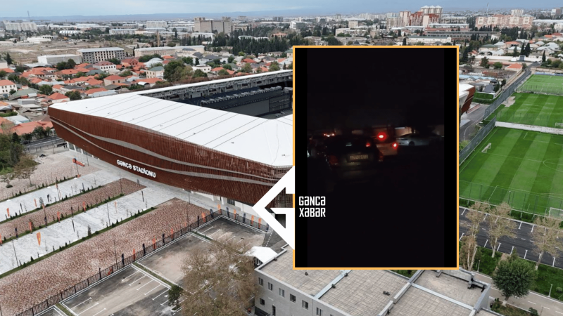 Kəpəzin oyunundan sonra Gəncə stadionunun ərazisi zülmətə bürünür