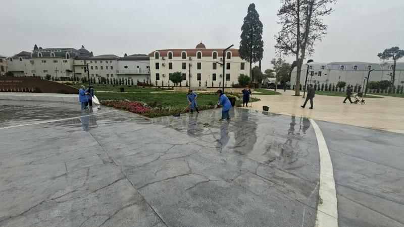 Gəncə Memorial Kompleksinin ərazisi təmizlənib