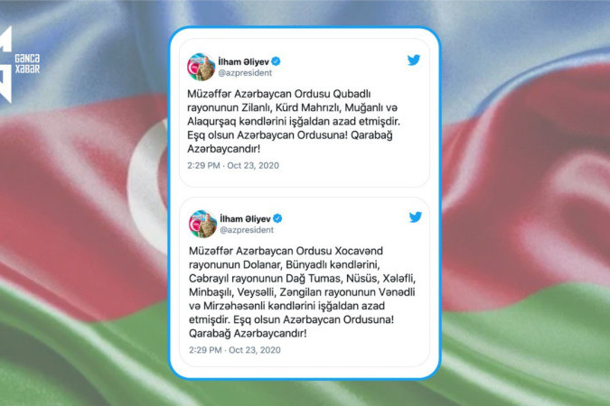 23 oktyabr 2020-ci il: Vətən müharibəsinin 27-ci günü