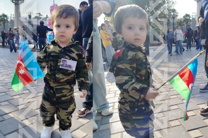 Gəncə küçələri üçrəngli bayrağımıza bürünüb