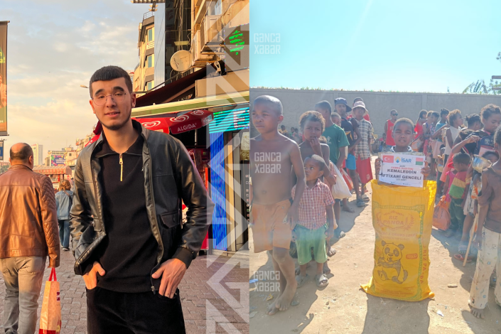 19 yaşlı GƏNCƏLİ Afrikadakı müsəlman uşaqlara çörək yollayıb